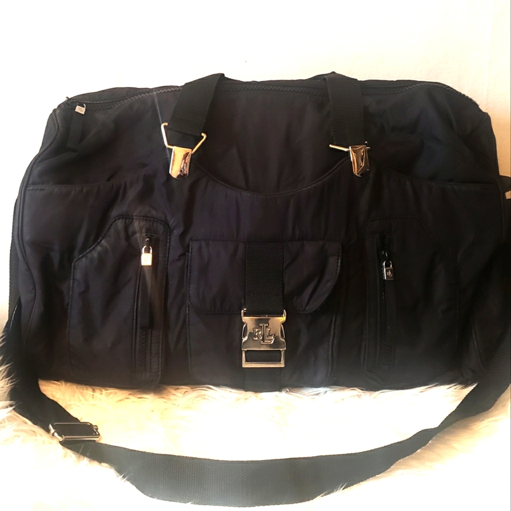 Ralph Lauren duffel bag with silver hardware